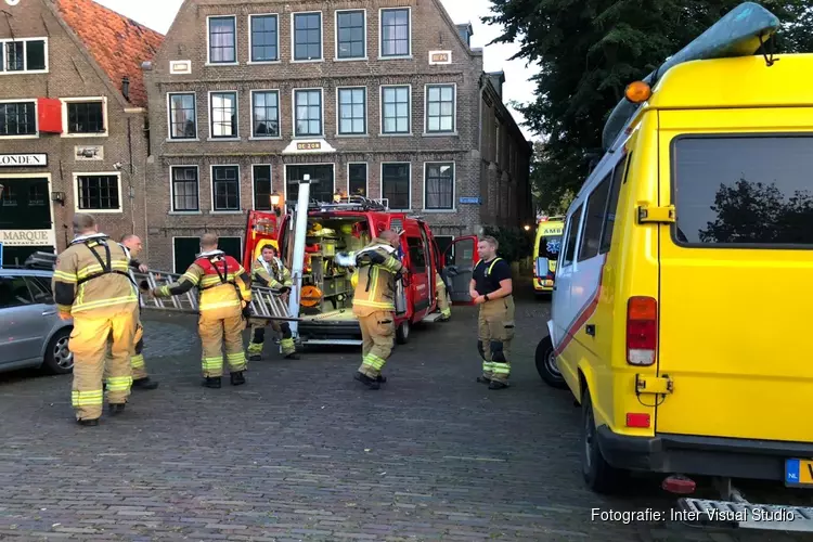 Fietser raakt te water in Hoorn