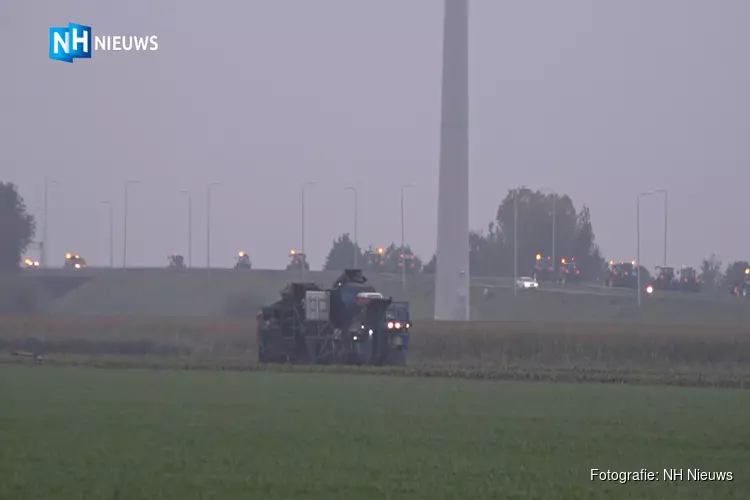 Trekkers blokkeren A7 richting Zaandam en zorgen voor lange file