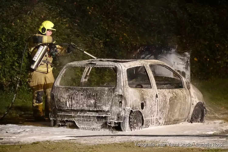 Auto in brand in Hoorn