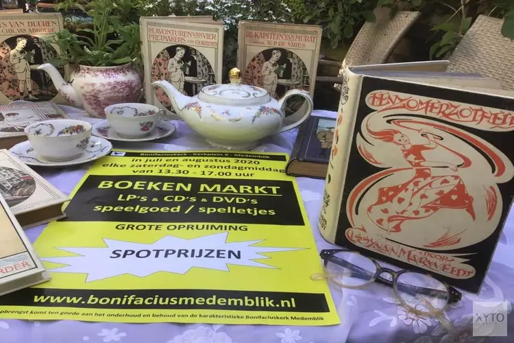 Elke zaterdag in juli en augustus boekenmarkt bij Bonifacius Medemblik