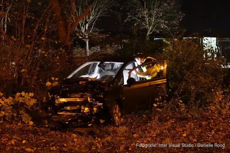 Automobilist tegen boom gereden