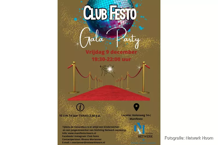 Tienerdisco Club Festo (thema Gala Party)