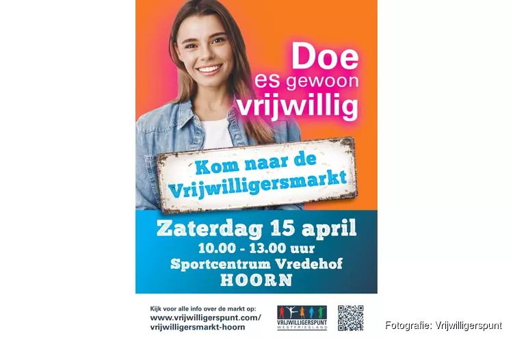 Kom 15 april naar de Vrijwilligersmarkt in Hoorn!