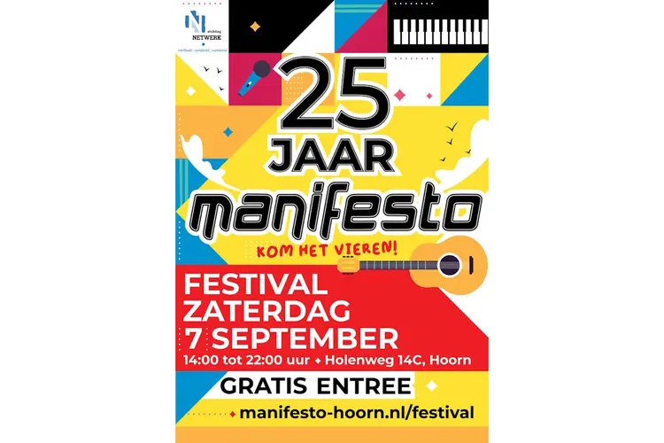 Poppodium Manifesto viert 25-jarig jubileum met gratis festival