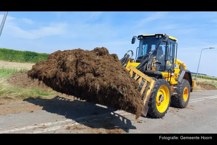 Bodemverbeteraar gemaakt van gemaaid gras