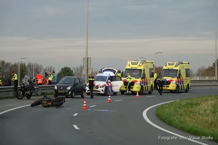 Dodelijk ongeluk met motor op oprit N307 bij Hoorn