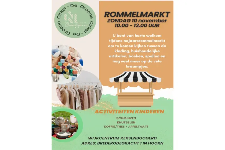 Rommelmarkt in Wijkcentrum Kersenboogerd