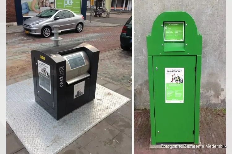 Ondergrondse afvalcontainers in de binnenstad van Medemblik